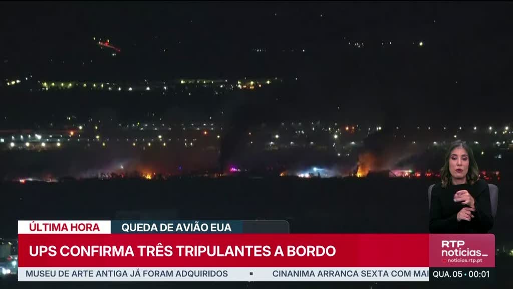 Avião de carga da UPS cai no Kentucky