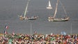 Imagem de Símbolos da jornada chegam ao Parque Tejo de barco