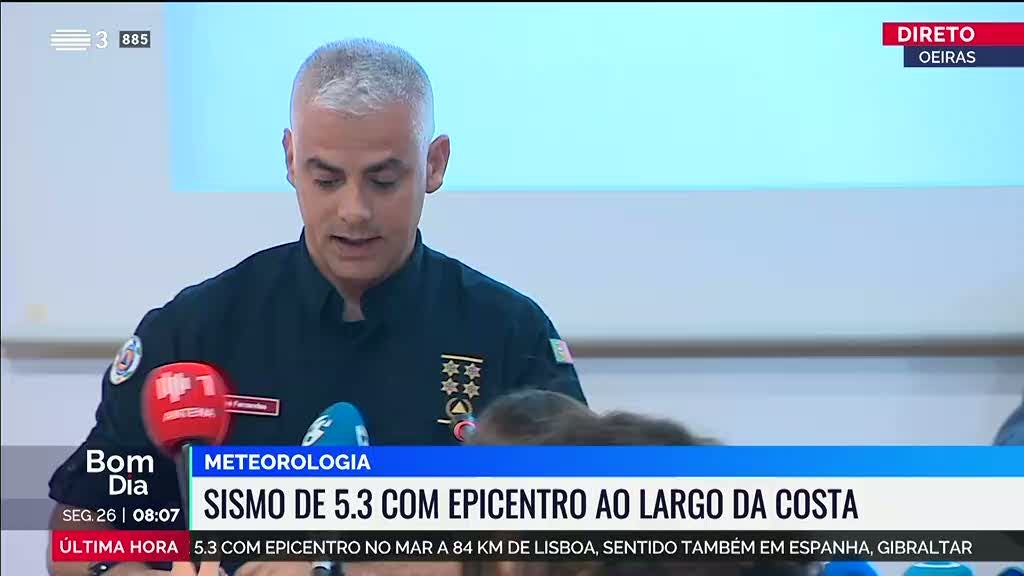 Sismo desta madrugada teve mais três réplicas