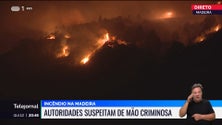 Imagem de Chamas estão a chegar à vila do Porto Moniz (vídeo)