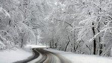 Imagem de Queda de neve acima dos 800 metros coloca cinco distritos sob aviso amarelo