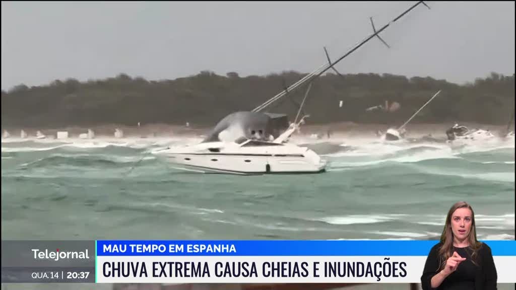 Temporal em Espanha provoca inundações no sul e nas ilhas Baleares