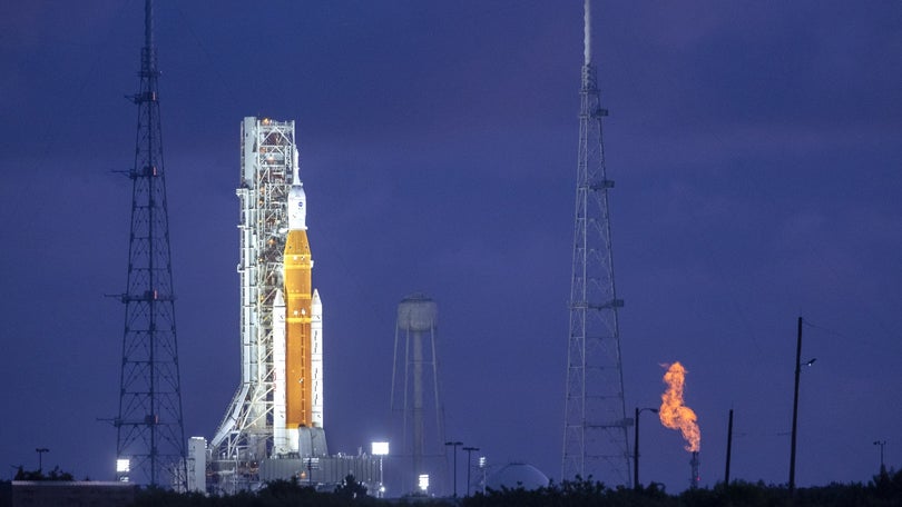 Imagem de Lançamento do novo foguetão lunar da NASA cancelado