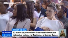 Imagem de 50 alunos da província de Free State, na África do Sul, estão na Madeira para tirar um curso de Hotelaria e Turismo