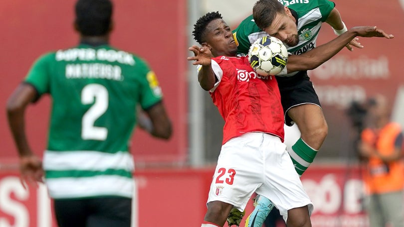 Sporting de Braga e Sporting empatam a três golos