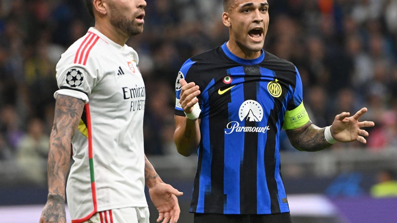 Imagem de Benfica perde com Inter e continua com zero pontos na Liga dos Campeões