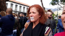 Imagem de Polícias manifestam-se em silêncio no Funchal