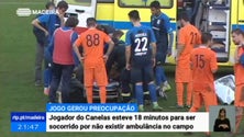 Jogador caiu inanimado no jogo entre Camacha e Canelas