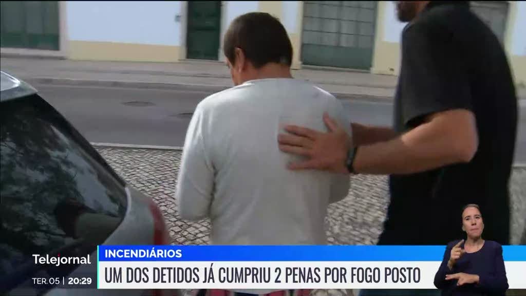 Foram detidos três incendiários