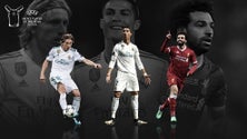 Imagem de Cristiano Ronaldo candidato a melhor jogador do ano da UEFA e Messi de fora