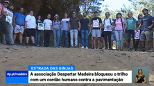 Imagem de Meia centena de pessoas manifestaram-se contra a asfaltagem da Estrada das Ginjas