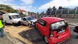 Imagem de Camião, alegadamente sem travões, embateu em cinco viaturas (vídeo)
