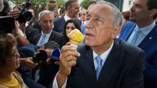 Imagem de Marcelo Rebelo de Sousa no Porto Santo em novembro