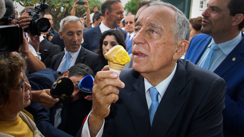 Imagem de Marcelo Rebelo de Sousa no Porto Santo em novembro