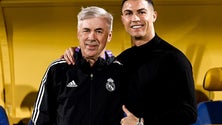 Imagem de Cristiano Ronaldo presente no treino do Real Madrid na Arábia Saudita