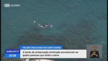 Imagem de Veleiro encalha em Santa Maria (Vídeo)