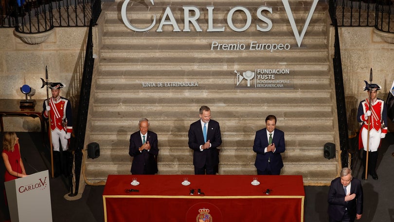 Imagem de Guterres recebe Prémio Europeu Carlos V em Espanha das mãos de Felipe VI