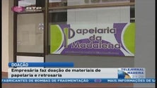 Empresária faz doação de materiais de papelaria e retrosaria à junta de freguesia de Santo António (Vídeo)