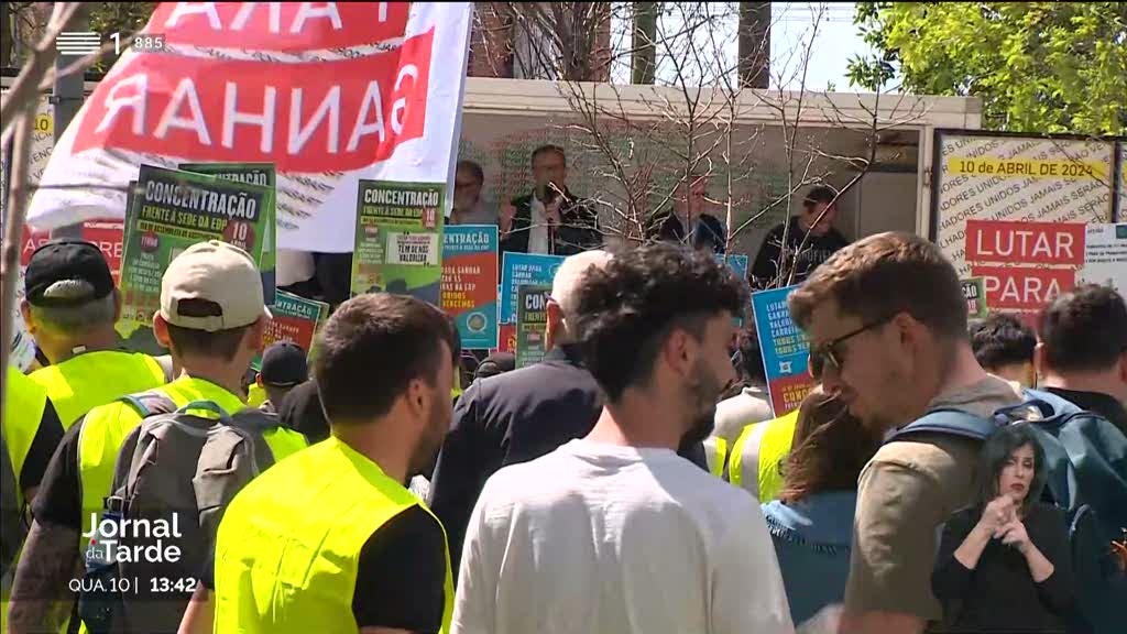 Trabalhadores da EDP em protesto