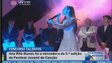 Ana Rita Nunes foi a vencedora da 5ª edição do festival juvenil da canção (Vídeo)