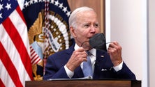 Imagem de Joe Biden voltou a testar positivo à covid-19