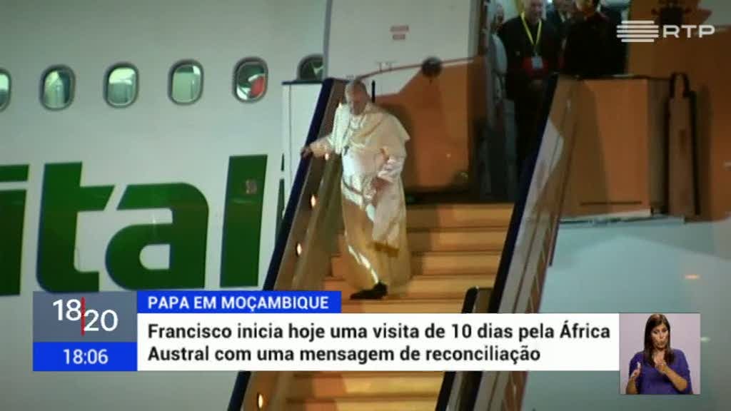 Papa Francisco j� est� em Maputo