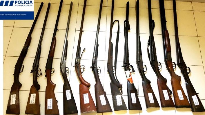 PSP apreende 12 armas ilegais na Ribeira Brava