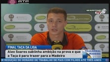 Imagem de Alex Soares quer ganhar ao Benfica e levar a Taça da Liga para a Madeira (Vídeo)