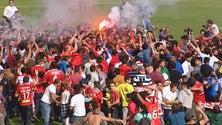 Imagem de Santa Clara volta a festejar subida de divisão esta noite com os adeptos ( Som)