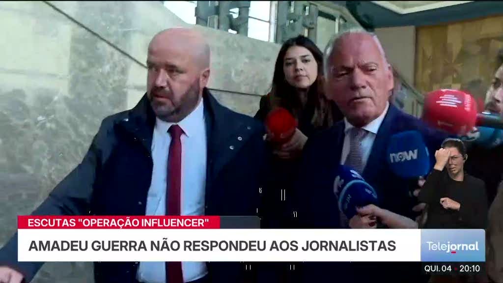 Imagem de Escutas Operação Influencer. Amadeu Guerra não respondeu aos jornalistas