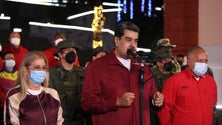 Imagem de Maduro celebra vitória
