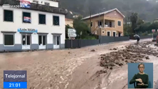 Imagem de 27 pessoas retiradas de casa devido à chuva intensa (vídeo)