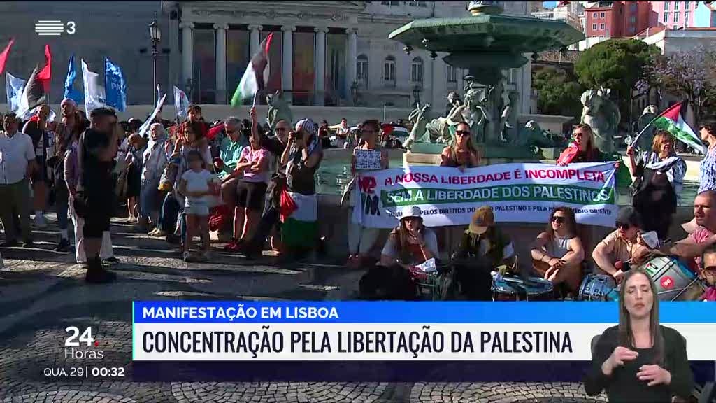 Manifestação em Lisboa exige libertação do povo da palestina