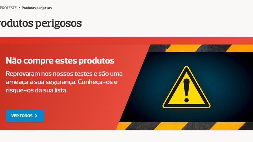 Imagem de Deco reúne produtos considerados perigosos em página online