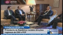 Imagem de Marcelo Rebelo de Sousa recebeu em Belém as direções regionais do CDS e PCP (Vídeo)