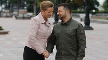 Imagem de Zelensky acusa Putin de matar líder do Grupo Wagner