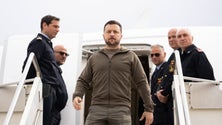 Imagem de Zelensky em Itália para encontros com o Papa e líderes políticos
