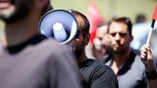 Imagem de Trabalhadores da PT/Meo em protesto hoje