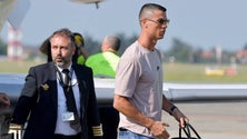 Imagem de Cristiano Ronaldo apresentado esta segunda-feira na Juventus