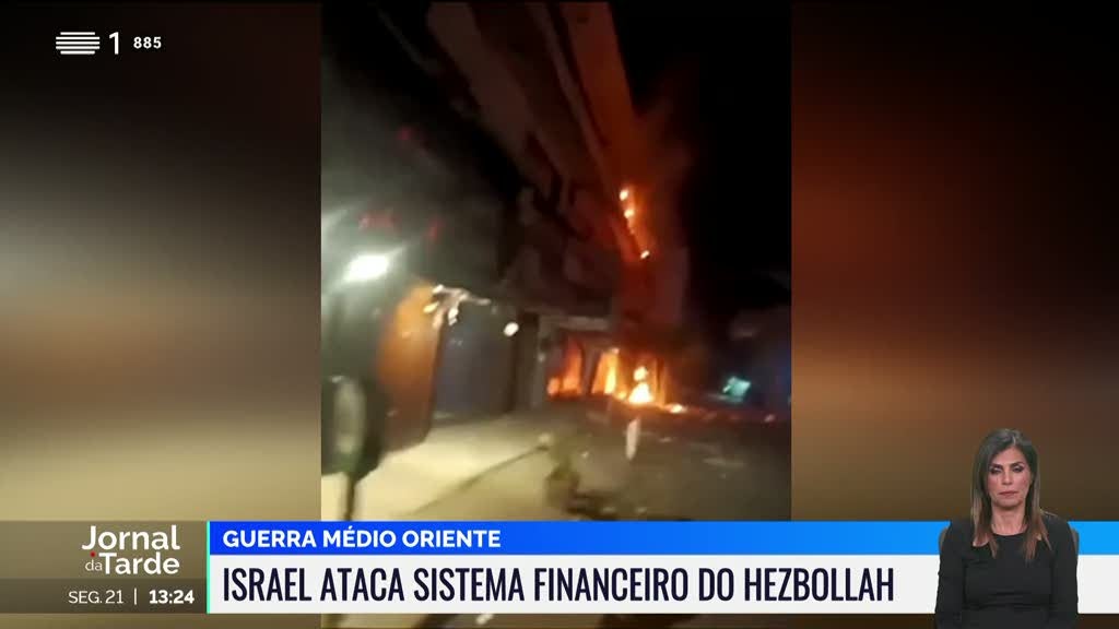 Israel atacou na última noite sucursais de bancos da instituição financeira ligada ao Hezbollah