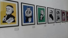 Figuras da cultura portuguesa em exposição de cartoons na Praia da Vitória (Vídeo)