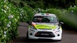 Renato Pita no campeonato da Madeira de ralis com o Ford Fiesta R2, navegado pela madeirense Adriana Neves