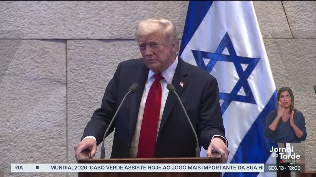 Donald Trump é recebido em Israel como o "Presidente da Paz"