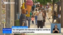 Imagem de Madeirenses acorrem às farmácias e aos supermercados após imposição do uso de máscara (Vídeo)