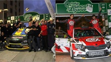 Imagem de Alexandre Camacho, navegado por Jorge Henriques, terminou no terceiro lugar do Rali do Algarve com o Skoda Fabia R5