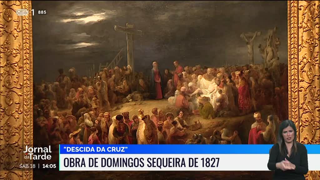 Obra "Descida da Cruz" de Domingos Sequeira é revelada ao público