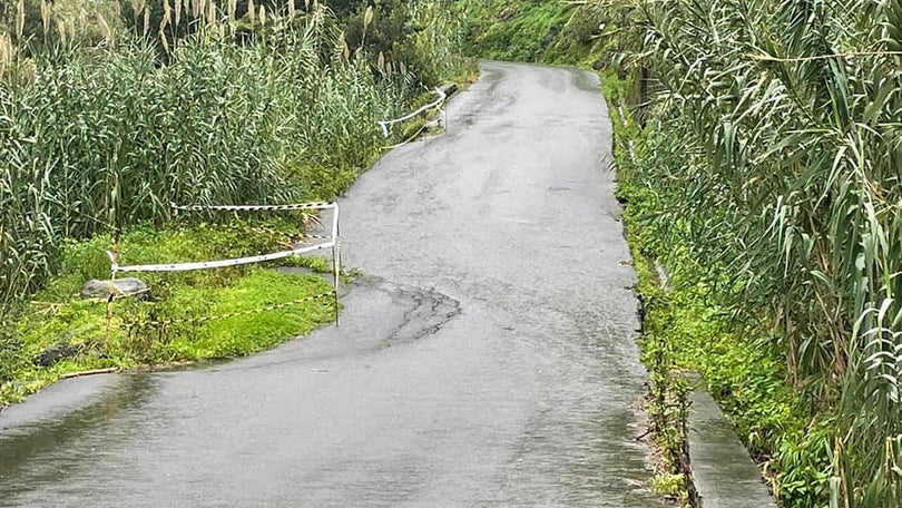 Imagem de Estrada da Maiata de Baixo, no Porto da Cruz, cedeu esta tarde