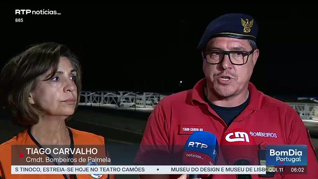Bombeiros de Palmela explicam contornos do incêndi