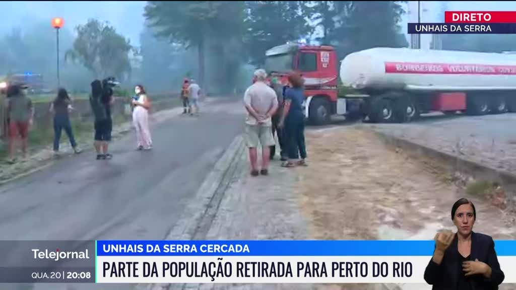 Hotel em Unhais da Serra cercado pelo fogo