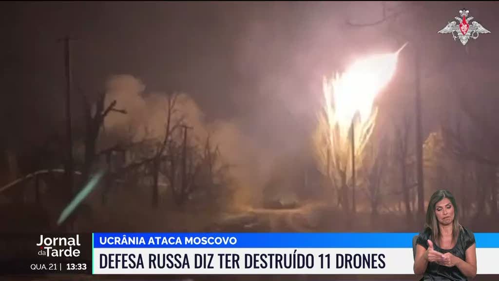 Ucrânia visa Moscovo com um dos maiores ataques de sempre com drones